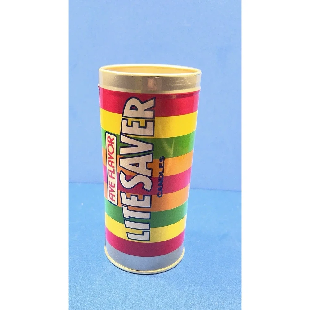 Vintage LIFE Saver Set of 5 Emergency Candles‎ w/ Tin No Top